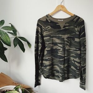 MICHELE B. CAMO LONG SLEEVE SHIRT